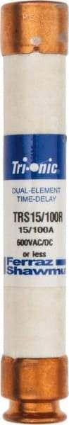 Ferraz Shawmut - 600 VAC/VDC, 0.15 Amp, Time Delay General Purpose Fuse - Clip Mount, 127mm OAL, 20 at DC, 200 at AC kA Rating, 13/16" Diam - Strong Tooling