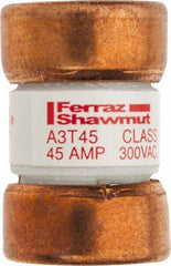 Ferraz Shawmut - 160 VDC, 300 VAC, 45 Amp, Fast-Acting General Purpose Fuse - Clip Mount, 7/8" OAL, 200 at AC, 50 at DC kA Rating, 9/16" Diam - Strong Tooling