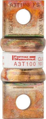 Ferraz Shawmut - 160 VDC, 300 VAC, 100 Amp, Fast-Acting General Purpose Fuse - Bolt-on Mount, 2-5/32" OAL, 200 at AC, 50 at DC kA Rating, 13/16" Diam - Strong Tooling