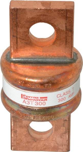 Ferraz Shawmut - 160 VDC, 300 VAC, 300 Amp, Fast-Acting General Purpose Fuse - Bolt-on Mount, 2-3/4" OAL, 200 at AC, 50 at DC kA Rating, 1-21/64" Diam - Strong Tooling