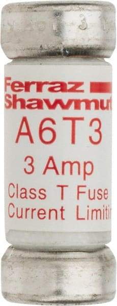 Ferraz Shawmut - 300 VDC, 600 VAC, 3 Amp, Fast-Acting General Purpose Fuse - Clip Mount, 1-1/2" OAL, 100 at DC, 200 at AC kA Rating, 9/16" Diam - Strong Tooling