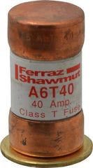 Ferraz Shawmut - 300 VDC, 600 VAC, 40 Amp, Fast-Acting General Purpose Fuse - Clip Mount, 1-9/16" OAL, 100 at DC, 200 at AC kA Rating, 13/16" Diam - Strong Tooling