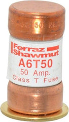 Ferraz Shawmut - 300 VDC, 600 VAC, 50 Amp, Fast-Acting General Purpose Fuse - Clip Mount, 1-9/16" OAL, 100 at DC, 200 at AC kA Rating, 13/16" Diam - Strong Tooling