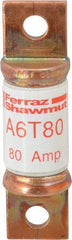 Ferraz Shawmut - 300 VDC & 600 VAC, 80 Amp, Fast-Acting General Purpose Fuse - Bolt-on Mount, 75mm OAL, 100 at DC, 200 at AC kA Rating, 13/16" Diam - Strong Tooling