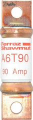 Ferraz Shawmut - 300 VDC & 600 VAC, 90 Amp, Fast-Acting General Purpose Fuse - Bolt-on Mount, 75mm OAL, 100 at DC, 200 at AC kA Rating, 13/16" Diam - Strong Tooling