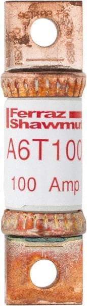 Ferraz Shawmut - 300 VDC & 600 VAC, 100 Amp, Fast-Acting General Purpose Fuse - Bolt-on Mount, 75mm OAL, 100 at DC, 200 at AC kA Rating, 13/16" Diam - Strong Tooling