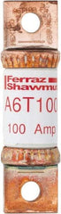 Ferraz Shawmut - 300 VDC & 600 VAC, 100 Amp, Fast-Acting General Purpose Fuse - Bolt-on Mount, 75mm OAL, 100 at DC, 200 at AC kA Rating, 13/16" Diam - Strong Tooling