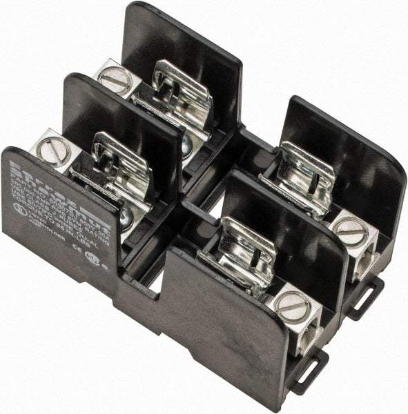 Ferraz Shawmut - 2 Pole, 14 to 2 AWG, 600 VAC/VDC, 30 Amp, DIN Rail Mount, Screw Mount Fuse Block - 3.9 Inch Long x 2.45 Inch Wide x 2.2 Inch High Block - Strong Tooling