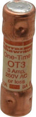 Ferraz Shawmut - 250 VAC/VDC, 3 Amp, Fast-Acting General Purpose Fuse - Clip Mount, 50.8mm OAL, 20 at DC, 50 at AC kA Rating, 9/16" Diam - Strong Tooling