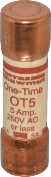 Ferraz Shawmut - 250 VAC/VDC, 5 Amp, Fast-Acting General Purpose Fuse - Clip Mount, 50.8mm OAL, 20 at DC, 50 at AC kA Rating, 9/16" Diam - Strong Tooling