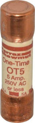 Ferraz Shawmut - 250 VAC/VDC, 5 Amp, Fast-Acting General Purpose Fuse - Clip Mount, 50.8mm OAL, 20 at DC, 50 at AC kA Rating, 9/16" Diam - Strong Tooling