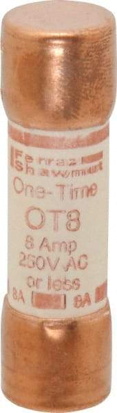 Ferraz Shawmut - 250 VAC/VDC, 8 Amp, Fast-Acting General Purpose Fuse - Clip Mount, 50.8mm OAL, 20 at DC, 50 at AC kA Rating, 9/16" Diam - Strong Tooling