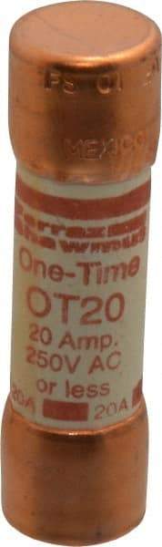 Ferraz Shawmut - 250 VAC/VDC, 20 Amp, Fast-Acting General Purpose Fuse - Clip Mount, 50.8mm OAL, 20 at DC, 50 at AC kA Rating, 9/16" Diam - Strong Tooling