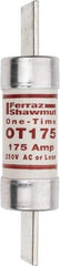 Ferraz Shawmut - 250 VAC/VDC, 175 Amp, Fast-Acting General Purpose Fuse - Clip Mount, 7-1/8" OAL, 20 at DC, 50 at AC kA Rating, 1-9/16" Diam - Strong Tooling