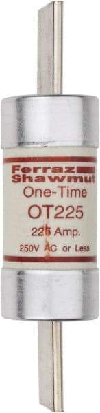 Ferraz Shawmut - 250 VAC/VDC, 225 Amp, Fast-Acting General Purpose Fuse - Clip Mount, 8-5/8" OAL, 20 at DC, 50 at AC kA Rating, 2-1/16" Diam - Strong Tooling