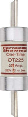 Ferraz Shawmut - 250 VAC/VDC, 225 Amp, Fast-Acting General Purpose Fuse - Clip Mount, 8-5/8" OAL, 20 at DC, 50 at AC kA Rating, 2-1/16" Diam - Strong Tooling