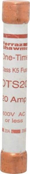 Ferraz Shawmut - 300 VDC, 600 VAC, 20 Amp, Fast-Acting General Purpose Fuse - Clip Mount, 127mm OAL, 20 at DC, 50 at AC kA Rating, 13/16" Diam - Strong Tooling