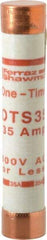 Ferraz Shawmut - 300 VDC, 600 VAC, 35 Amp, Fast-Acting General Purpose Fuse - Clip Mount, 5-1/2" OAL, 20 at DC, 50 at AC kA Rating, 1-1/16" Diam - Strong Tooling