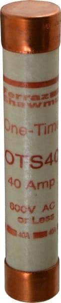 Ferraz Shawmut - 300 VDC, 600 VAC, 40 Amp, Fast-Acting General Purpose Fuse - Clip Mount, 5-1/2" OAL, 20 at DC, 50 at AC kA Rating, 1-1/16" Diam - Strong Tooling