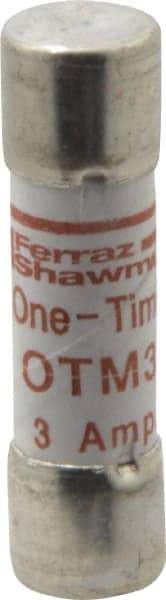 Ferraz Shawmut - 250 VAC, 3 Amp, Fast-Acting General Purpose Fuse - Clip Mount, 1-1/2" OAL, 10 at AC kA Rating, 13/32" Diam - Strong Tooling