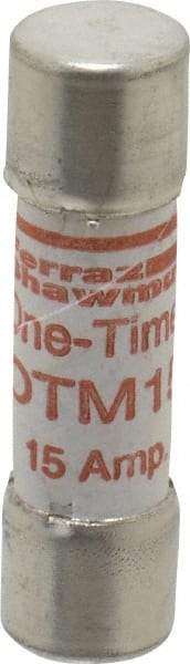 Ferraz Shawmut - 250 VAC, 15 Amp, Fast-Acting Midget Fuse - Clip Mount, 1-1/2" OAL, 10 at AC kA Rating, 13/32" Diam - Strong Tooling