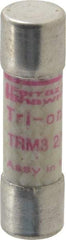 Ferraz Shawmut - 250 VAC, 3.2 Amp, Time Delay General Purpose Fuse - Clip Mount, 1-1/2" OAL, 10 at AC kA Rating, 13/32" Diam - Strong Tooling