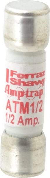 Ferraz Shawmut - 600 VAC/VDC, 0.5 Amp, Fast-Acting General Purpose Fuse - Clip Mount, 1-1/2" OAL, 100 at AC/DC kA Rating, 13/32" Diam - Strong Tooling