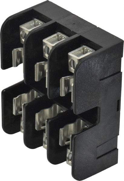 Ferraz Shawmut - 3 Pole, 14 to 6 AWG, 600 VAC/VDC, 30 Amp, DIN Rail Mount, Screw Mount Fuse Block - 13/32 Inch Diameter x 1-1/2 Inch Fuse Length, 3.04 Inch Long x 2.35 Inch Wide x 1.31 Inch High Block - Strong Tooling