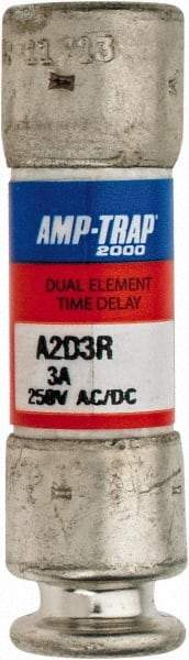 Ferraz Shawmut - 250 VAC/VDC, 3 Amp, Time Delay General Purpose Fuse - Clip Mount, 51mm OAL, 100 at DC, 200 at AC kA Rating, 9/16" Diam - Strong Tooling