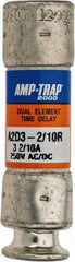 Ferraz Shawmut - 250 VAC/VDC, 3.2 Amp, Time Delay General Purpose Fuse - Clip Mount, 51mm OAL, 100 at DC, 200 at AC kA Rating, 9/16" Diam - Strong Tooling