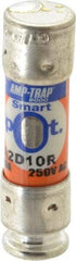 Ferraz Shawmut - 250 VAC/VDC, 10 Amp, Time Delay General Purpose Fuse - Clip Mount, 51mm OAL, 100 at DC, 200 at AC kA Rating, 9/16" Diam - Strong Tooling