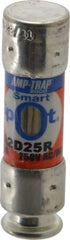 Ferraz Shawmut - 250 VAC/VDC, 25 Amp, Time Delay General Purpose Fuse - Clip Mount, 51mm OAL, 100 at DC, 200 at AC kA Rating, 9/16" Diam - Strong Tooling