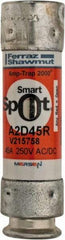 Ferraz Shawmut - 250 VAC/VDC, 45 Amp, Time Delay General Purpose Fuse - Clip Mount, 76mm OAL, 100 at DC, 200 at AC kA Rating, 13/16" Diam - Strong Tooling