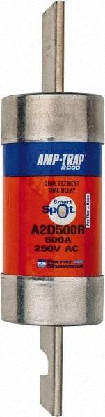 Ferraz Shawmut - 250 VAC/VDC, 500 Amp, Time Delay General Purpose Fuse - Clip Mount, 10-3/8" OAL, 100 at DC, 200 at AC kA Rating, 2-9/16" Diam - Strong Tooling