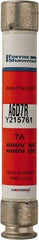 Ferraz Shawmut - 600 VAC/VDC, 7 Amp, Time Delay General Purpose Fuse - Clip Mount, 127mm OAL, 100 at DC, 200 at AC kA Rating, 13/16" Diam - Strong Tooling