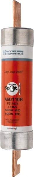 Ferraz Shawmut - 600 VAC/VDC, 110 Amp, Time Delay General Purpose Fuse - Clip Mount, 9-5/8" OAL, 100 at DC, 200 at AC kA Rating, 1-13/16" Diam - Strong Tooling