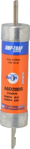 Ferraz Shawmut - 600 VAC/VDC, 200 Amp, Time Delay General Purpose Fuse - Clip Mount, 9-5/8" OAL, 100 at DC, 200 at AC kA Rating, 1-13/16" Diam - Strong Tooling