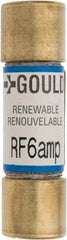 Ferraz Shawmut - 250 VAC, 6 Amp, Fast-Acting Renewable Fuse - Clip Mount, 51mm OAL, 10 at AC kA Rating, 9/16" Diam - Strong Tooling