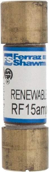 Ferraz Shawmut - 250 VAC, 15 Amp, Fast-Acting Renewable Fuse - Clip Mount, 51mm OAL, 10 at AC kA Rating, 9/16" Diam - Strong Tooling