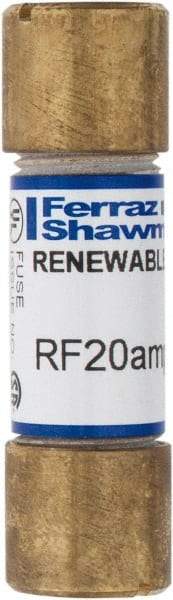 Ferraz Shawmut - 250 VAC, 20 Amp, Fast-Acting Renewable Fuse - Clip Mount, 51mm OAL, 10 at AC kA Rating, 9/16" Diam - Strong Tooling