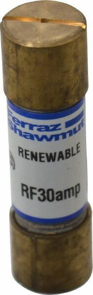 Ferraz Shawmut - 250 VAC, 30 Amp, Fast-Acting Renewable Fuse - Clip Mount, 51mm OAL, 10 at AC kA Rating, 9/16" Diam - Strong Tooling