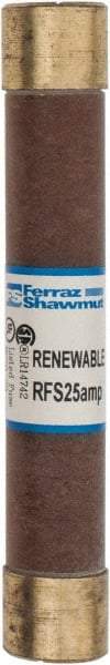 Ferraz Shawmut - 600 VAC, 25 Amp, Fast-Acting Renewable Fuse - Clip Mount, 127mm OAL, 10 at AC kA Rating, 13/16" Diam - Strong Tooling