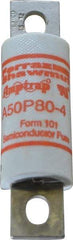 Ferraz Shawmut - 450 VDC, 500 VAC, 80 Amp, Fast-Acting Semiconductor/High Speed Fuse - Bolt-on Mount, 3-5/8" OAL, 100 at AC, 79 at DC kA Rating, 1" Diam - Strong Tooling