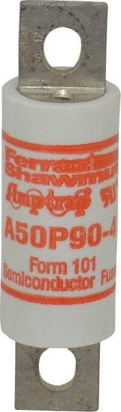 Ferraz Shawmut - 450 VDC, 500 VAC, 90 Amp, Fast-Acting Semiconductor/High Speed Fuse - Bolt-on Mount, 3-5/8" OAL, 100 at AC, 79 at DC kA Rating, 1" Diam - Strong Tooling