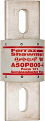 Ferraz Shawmut - 450 VDC, 500 VAC, 800 Amp, Fast-Acting Semiconductor/High Speed Fuse - Bolt-on Mount, 6-15/32" OAL, 100 at AC, 79 at DC kA Rating, 2-1/2" Diam - Strong Tooling