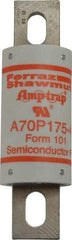 Ferraz Shawmut - 650 VDC, 700 VAC, 175 Amp, Fast-Acting Semiconductor/High Speed Fuse - Bolt-on Mount, 5-3/32" OAL, 100 at AC/DC kA Rating, 1-1/2" Diam - Strong Tooling