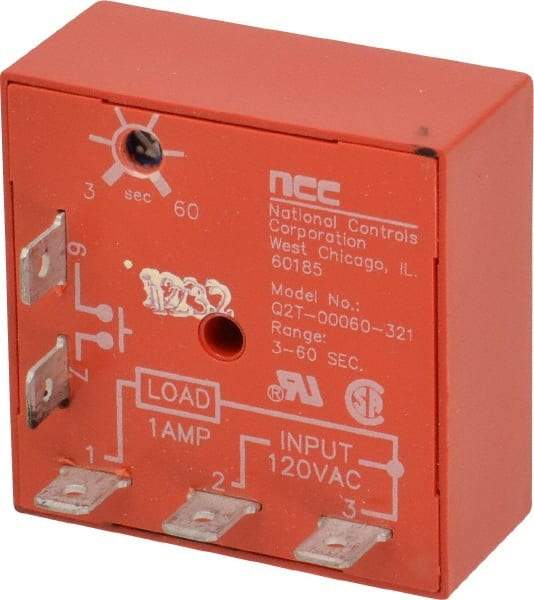 NCC - 5 Pin, Time Delay Relay - 1 at Resistive or Inductive Load Contact Amp, 120 VAC, On Board Trimpot - Strong Tooling