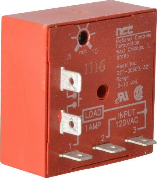 NCC - 5 Pin, Time Delay Relay - 1 at Resistive or Inductive Load Contact Amp, 120 VAC, On Board Trimpot - Strong Tooling