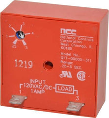 NCC - 2 Pin, Time Delay Relay - 1 at Resistive or Inductive Load Contact Amp, 120 VAC/VDC, On Board Trimpot - Strong Tooling