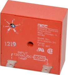 NCC - 2 Pin, Time Delay Relay - 1 at Resistive or Inductive Load Contact Amp, 120 VAC/VDC, On Board Trimpot - Strong Tooling